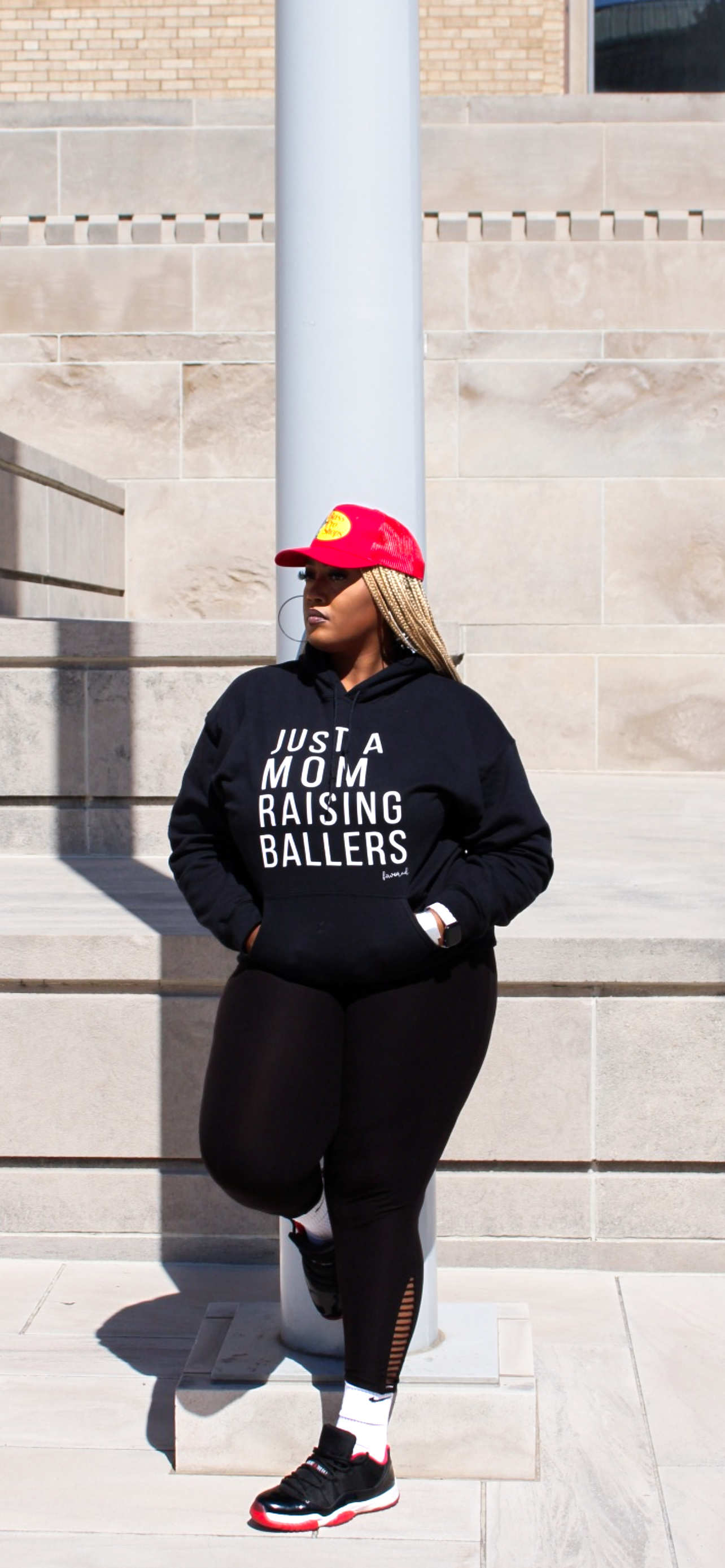 Just a Mom Raising Ballers Hoodie