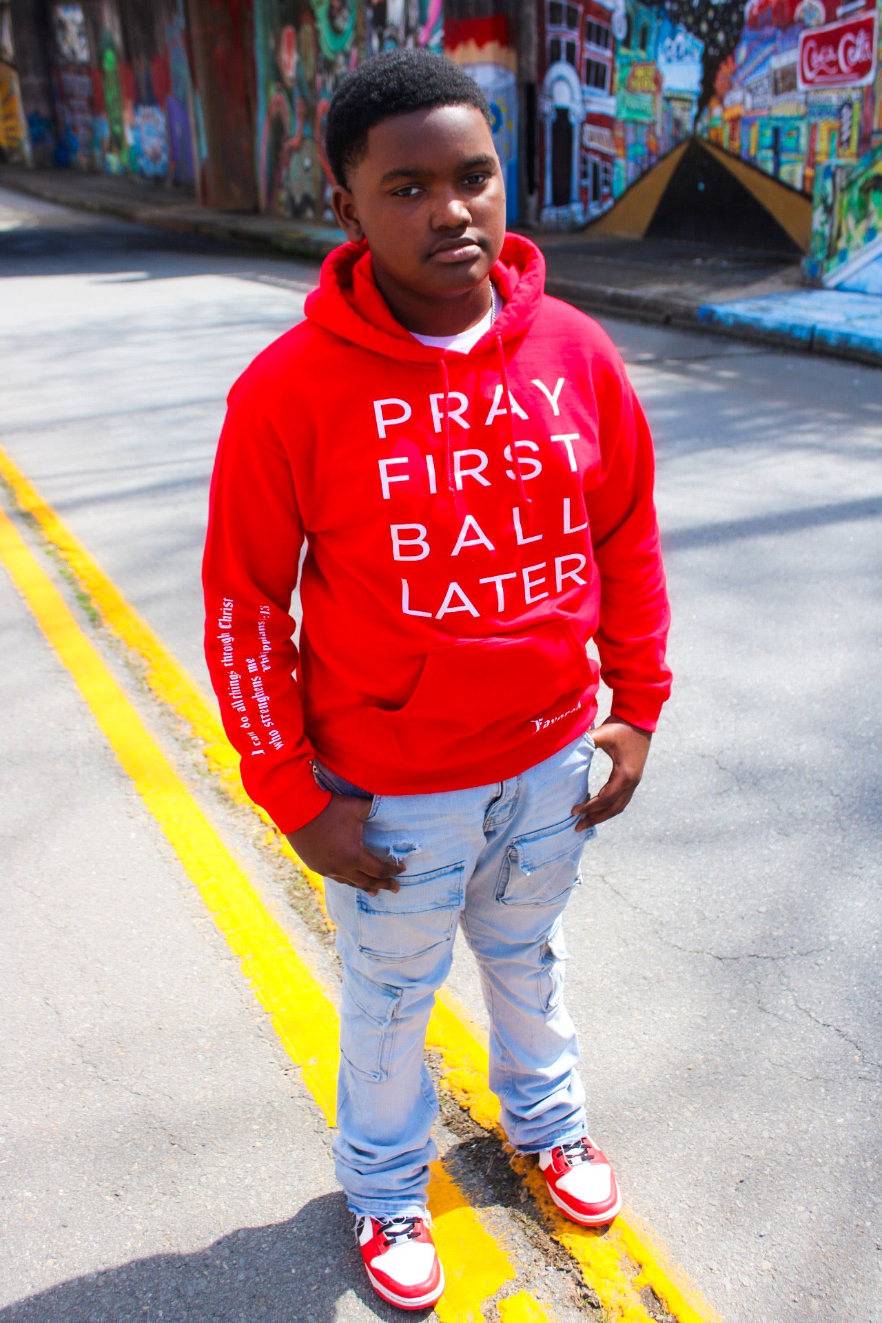 Pray First Ball Later Hoodie