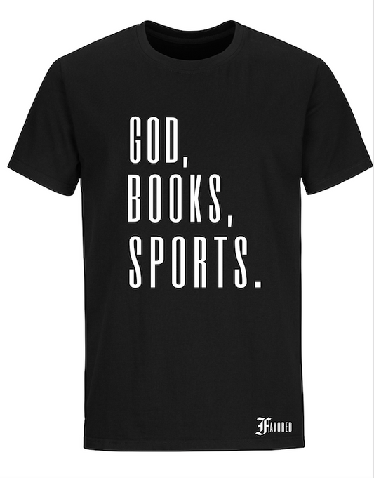 God, Books, Sports Tee